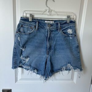 Abercrombie Distressed Denim Women Shorts, Sz 29
